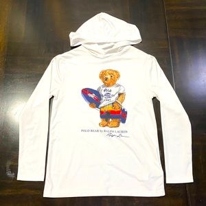 Ralph Lauren Polo Bear Hoodie Long Sleeve Shirt Size M(10-12)
